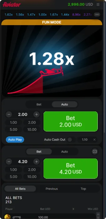 Aviator Crash Game Bet